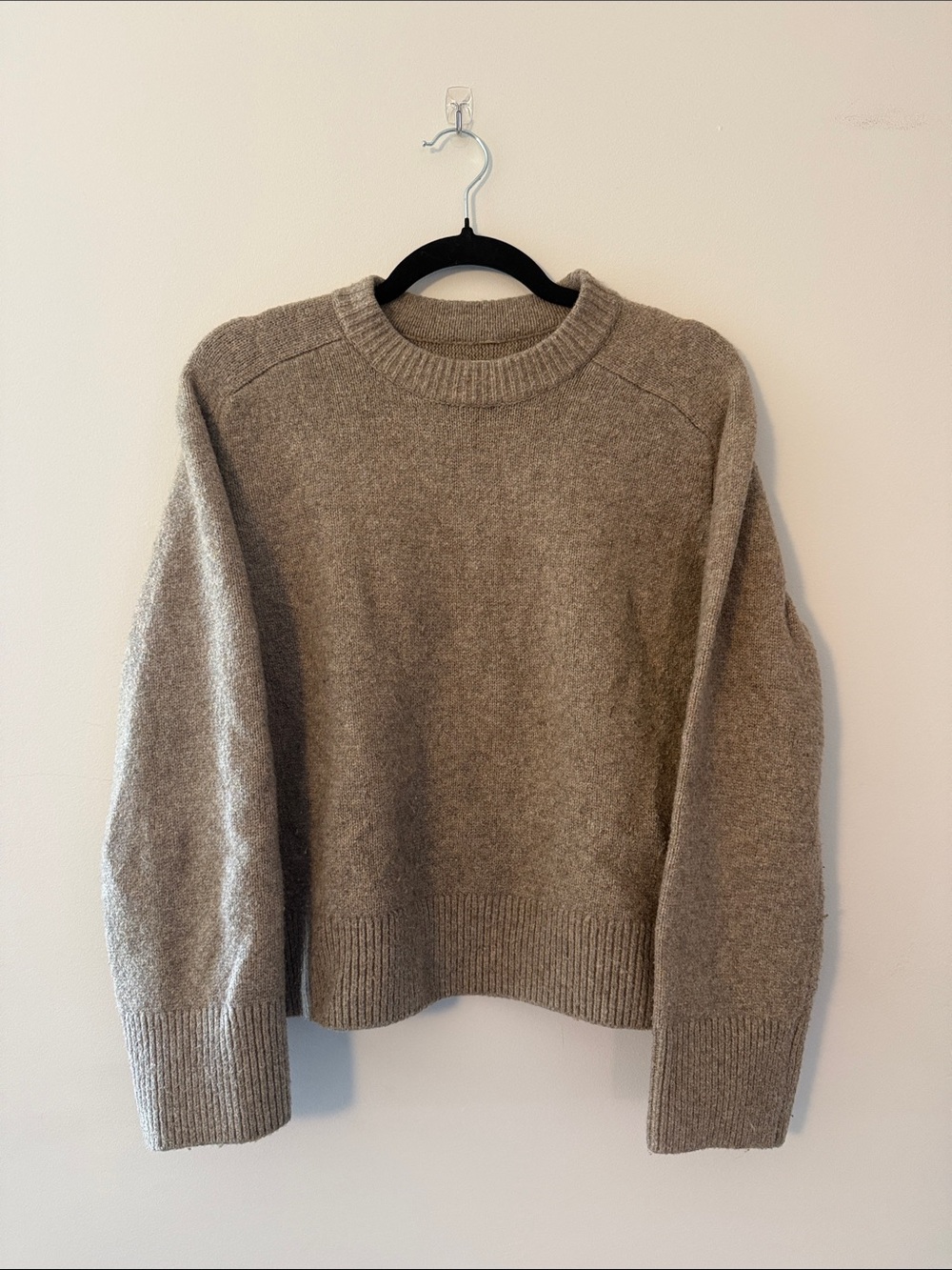 Abercrombie & Fitch Neutral Brown Crewneck Sweater